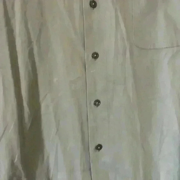 Dockers button down dress shirt, microfiber, polyester blend. Men’s XL Taupe - Picture 8 of 9